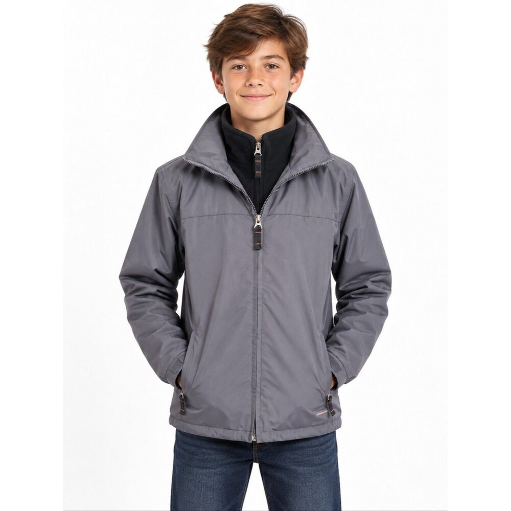 EUC Weatherproof boys fleece lined double closure windbreaker warm coat w fillin